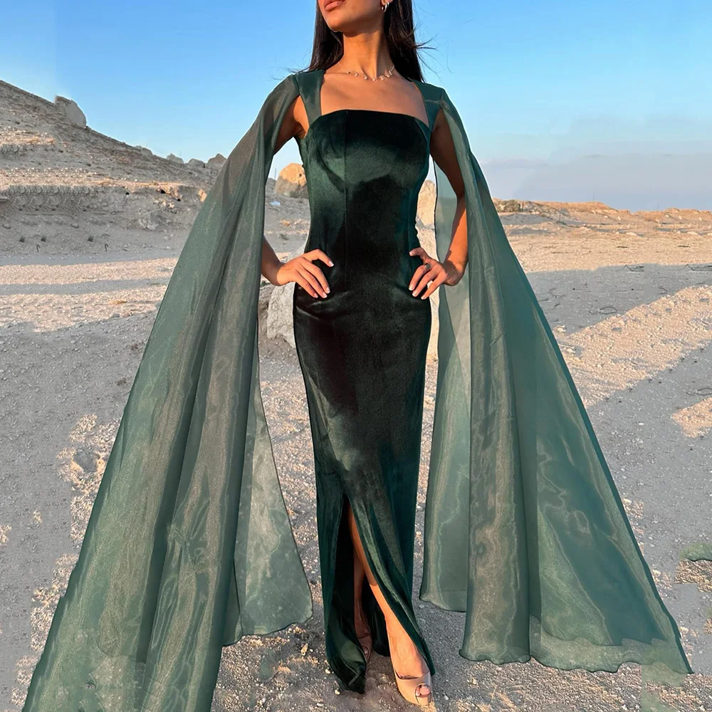 Sleeveless Square Neck Backless Evening Dresses Velour Exquisite Formal Party Dress Solid Color فساتين سهرة فخمه
Sleeveless Square Neck Backless Evening Dresses Velour Exquisite Formal Party Dress Solid Color فساتين سهرة فخمه