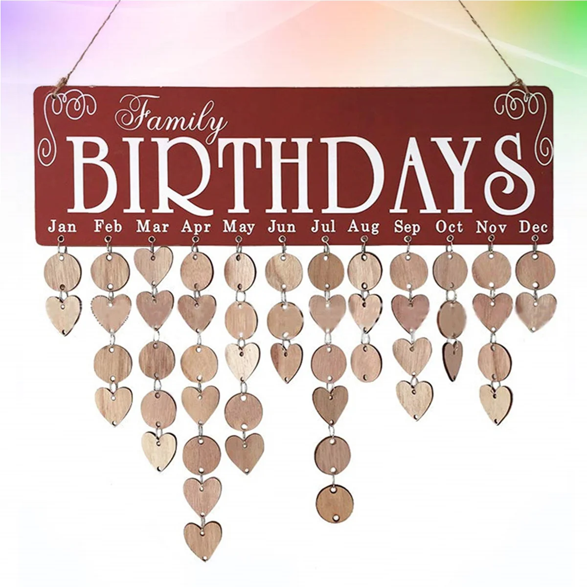 Christmas Decoration Interior Family Birthday Reminder Calendar Colored Pendant CD
Christmas Decoration Interior Family Birthday Reminder Calendar Colored Pendant CD