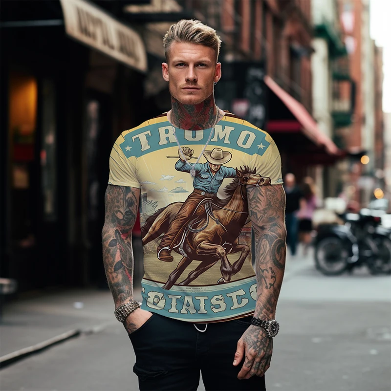 Fashion Retro 3D Printing Summer Round Neck T -shirt Men's Street Popular Short -sleeved T -shirt Outdoor Casual Loose T -shirt
Fashion Retro 3D Printing Summer Round Neck T -shirt Men's Street Popular Short -sleeved T -shirt Outdoor Casual Loose T -shirt