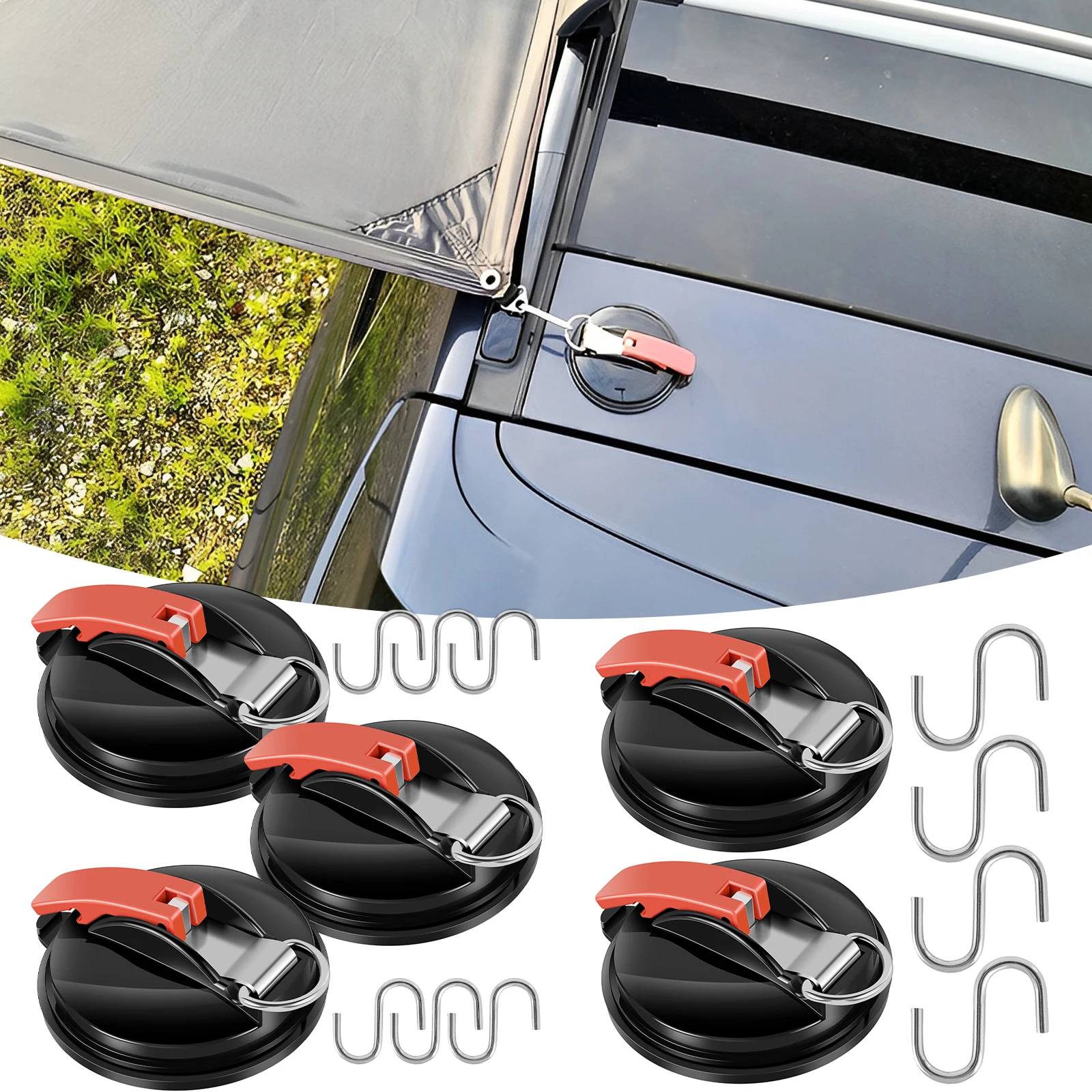 2/3Pcs Suction Cup Hooks Strong Vacuum Car Side Tarp Suction Cup with 4/6 Hooks Durable Camping Bathroom Suction Cup Maximum
2/3Pcs Suction Cup Hooks Strong Vacuum Car Side Tarp Suction Cup with 4/6 Hooks Durable Camping Bathroom Suction Cup Maximum