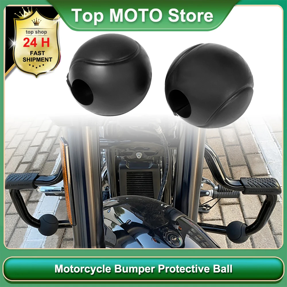 

Motorcycle 22-32mm Tube Bars Anti Fall Crash Bar Guard Ball Frame Slider Rubber Protector For Harley Honda Yamaha Bobber