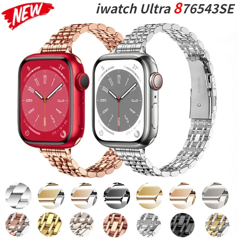 Slim Women Metal Strap for Apple Watch 9 8 7 41mm 45mm Stainless Steel Bracelet Band for Ultra2 49mm 6 5 4 3 SE 44mm 40mm 42mm
Slim Women Metal Strap for Apple Watch 9 8 7 41mm 45mm Stainless Steel Bracelet Band for Ultra2 49mm 6 5 4 3 SE 44mm 40mm 42mm