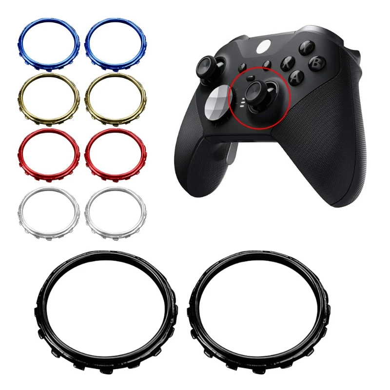 Pack of 2 Replacement Accessories Chrome Thumbstick Accent Rings for Xbox One Elite Controller Repair Part
Pack of 2 Replacement Accessories Chrome Thumbstick Accent Rings for Xbox One Elite Controller Repair Part