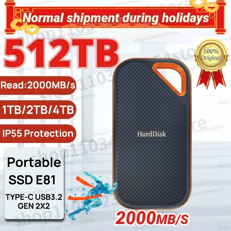 Original E81 SSD NVMe Portable SSD 4TB 2TB 1TB External Solid State Drive USB 3.2 Gen2x2 Hard Disk Compatible For PC Mac Disk
Original E81 SSD NVMe Portable SSD 4TB 2TB 1TB External Solid State Drive USB 3.2 Gen2x2 Hard Disk Compatible For PC Mac Disk