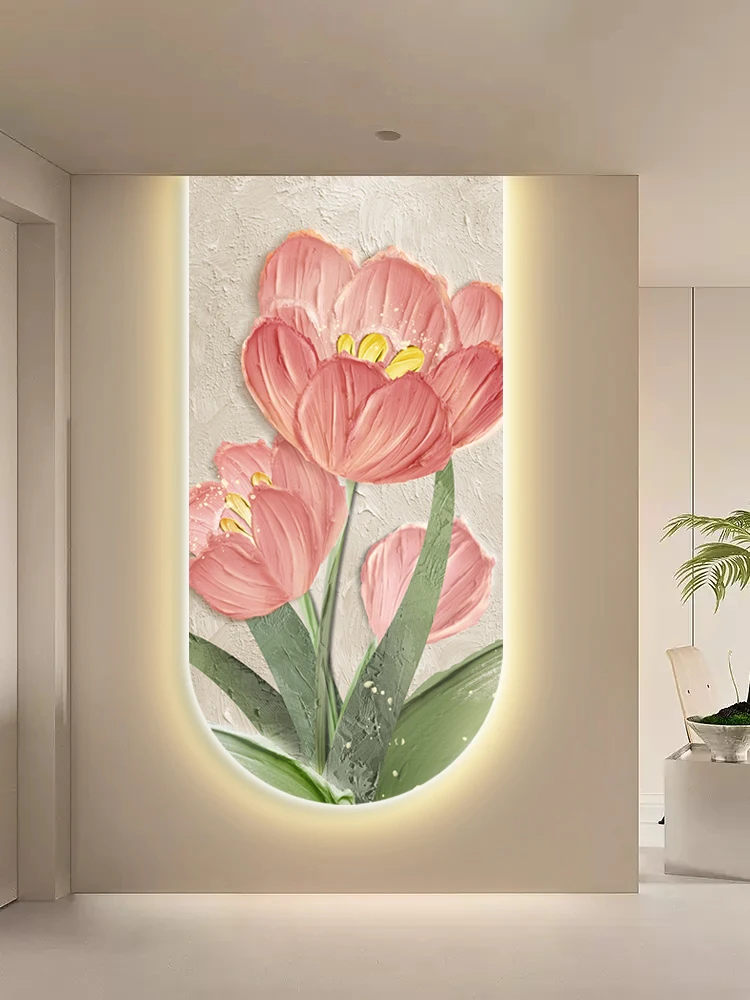 

Настенная розовая кремовая ветровая лампа, декоративная картина для прихожей и коридора, картина из стороны коридора, гостиной.