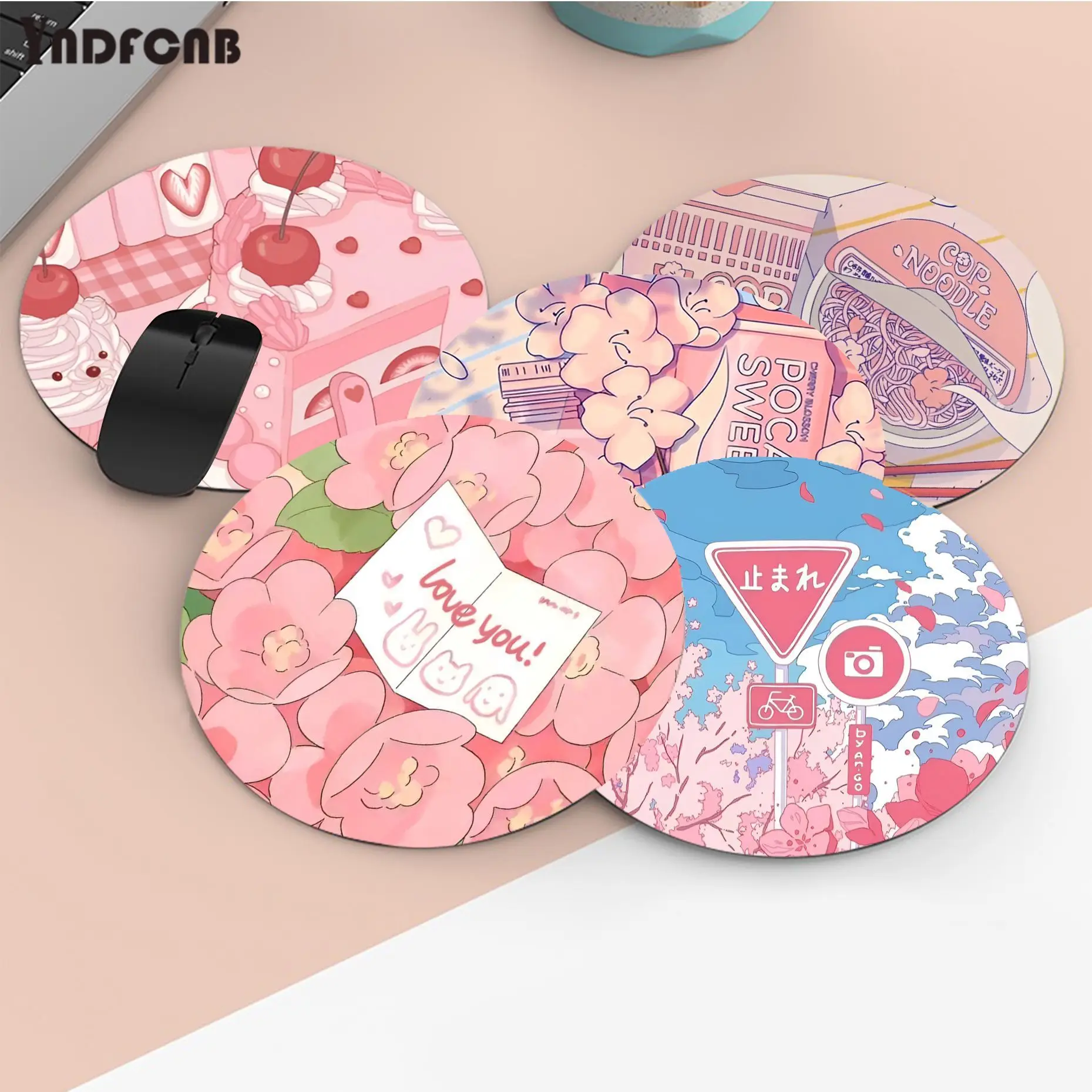 

Anime Pink Mousepad Animation Round Big Promotion Table Mat Student Mousepad Computer Keyboard Pad Games Pad PC Gamer Mousemat