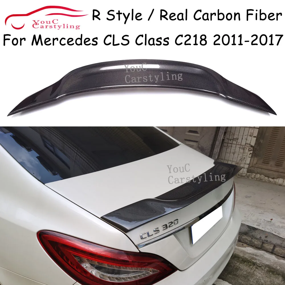 

Стильный задний спойлер C218 R, губа багажника из углеродного волокна для Mercedes CLS Class W218 CLS350 CLS400 CLS450 2011 - 2017 седан