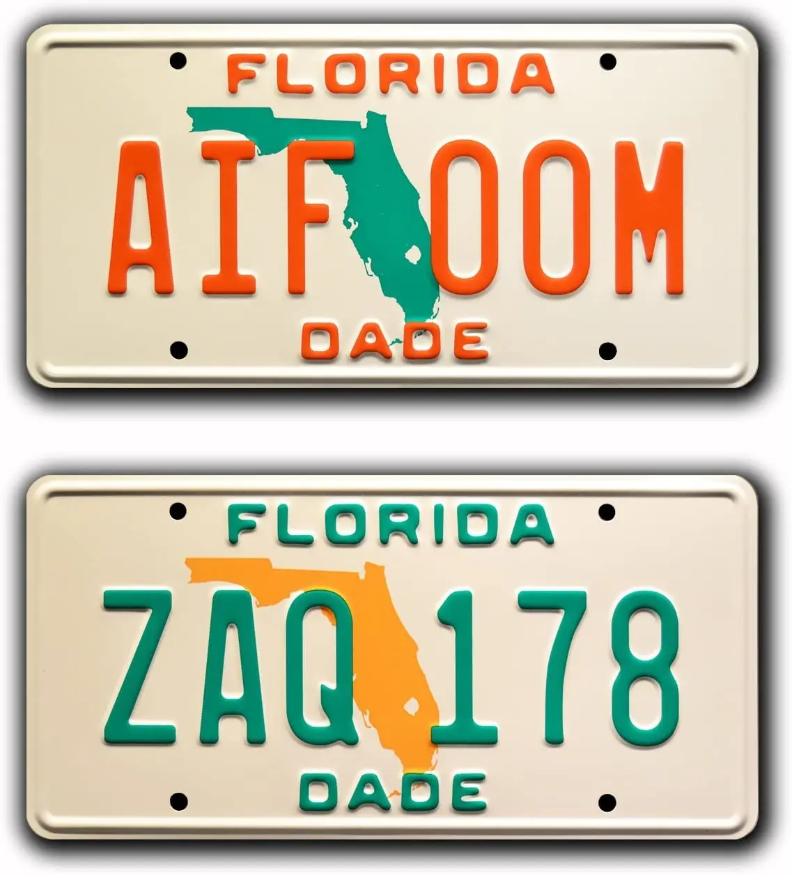 

Celebrity Machines Miami Vice | ZAQ 178 + AIF 00M | Metal License Plates