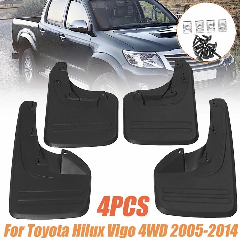 4X Car Front Rear Mud Flaps Splash Guards For Toyota Hilux Vigo 4WD 2011 2012-2015 Mudguards Mudflaps Fender Accessories
4X Car Front Rear Mud Flaps Splash Guards For Toyota Hilux Vigo 4WD 2011 2012-2015 Mudguards Mudflaps Fender Accessories