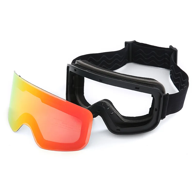 

Cylindrical Real Film Ski Glasses REVO Double Layer Anti Fog Goggles Snow Goggles Can Block Myopia/HX16 Eyeless Ski Goggles