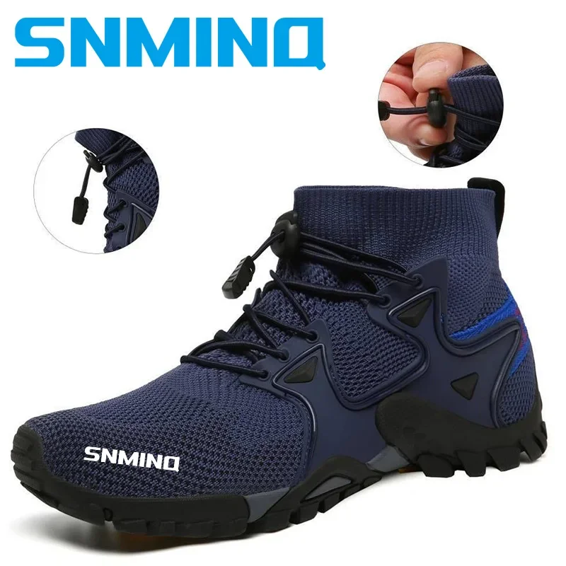 

2024 Men's Non Slip Fishing Shoes, Sports Shoes, Outdoor Sports, Breathable Hunting Boots, Grid Tracing Shoes, Bicycle Shoes