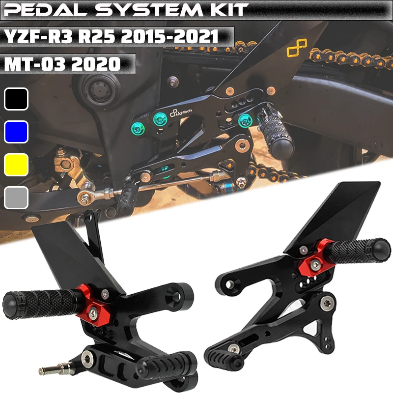 MTKRACING For YAMAHA YZF R3 YZF R25 2015-2021 MT03 Rear Sets Heighten Pedal Adjustable Rearsets FootPegs Shift Lever Brake Kit
MTKRACING For YAMAHA YZF R3 YZF R25 2015-2021 MT03 Rear Sets Heighten Pedal Adjustable Rearsets FootPegs Shift Lever Brake Kit