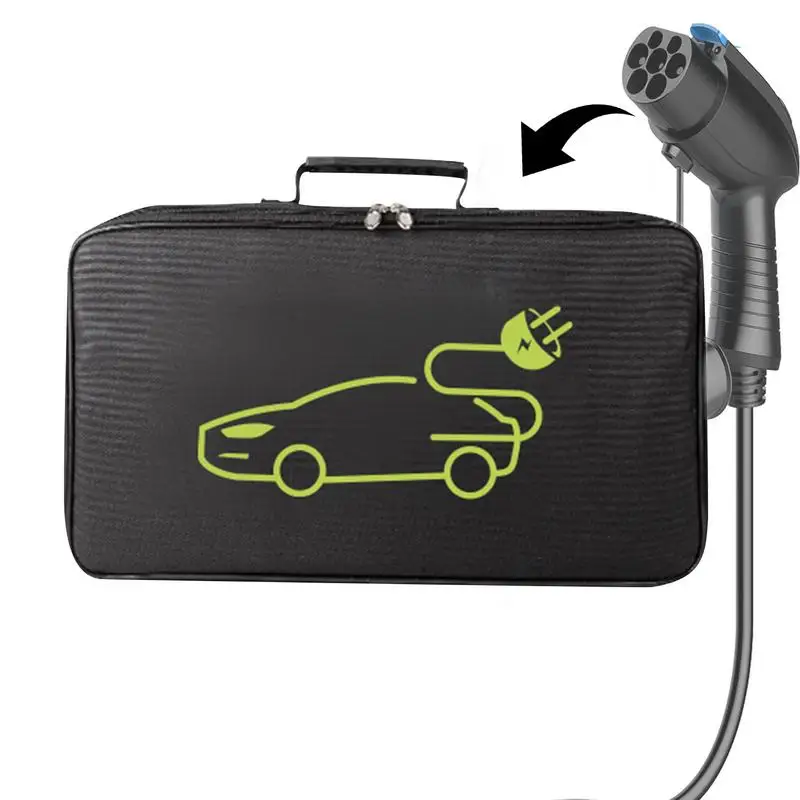 

EV Car Charging Cable Storage Carry Bag For Electric Vehicle Charger Plugs Sockets Waterproof Fire Retardant Equipment Container