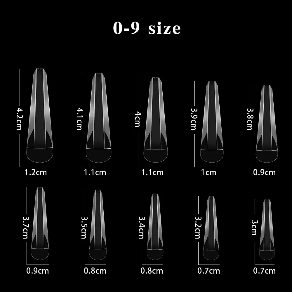 

500 шт. накладные ногти наполовину покрытые C-образные акриловые натуральные прозрачные накладные изогнутые типсы для искусства ИНСТРУМЕНТЫ FQ26
