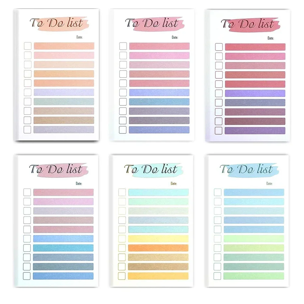 50 листов Rainbow To-Do List Sticky Notes Notepad Memo Planner Tearable Memo Pad канцелярские принадлежности
50 листов Rainbow To-Do List Sticky Notes Notepad Memo Planner Tearable Memo Pad канцелярские принадлежности
