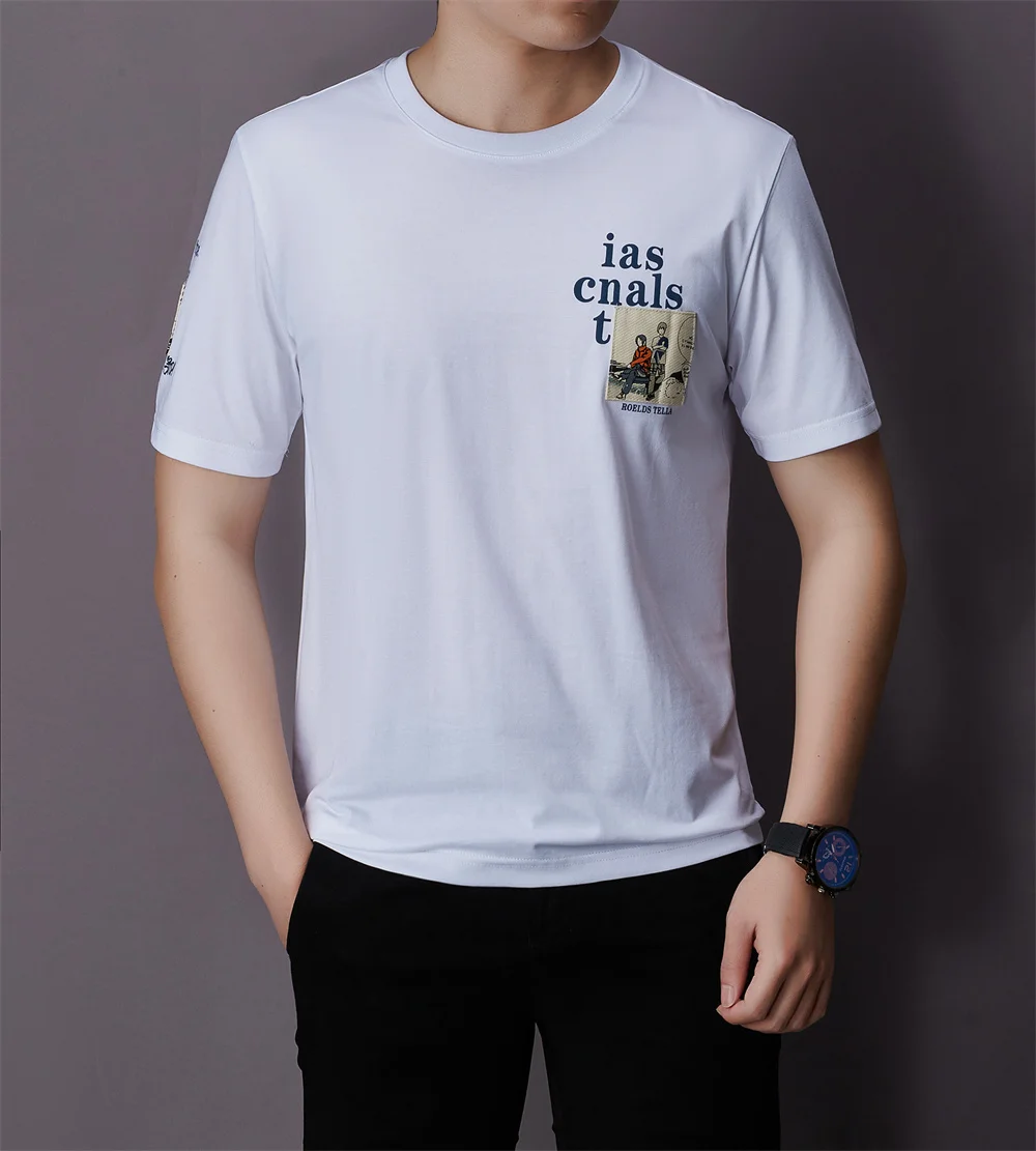 Уличная мода AISHUNP, футболка для мальчиков с круглым вырезом и коротким рукавом, Высококачественная хлопковая Футболка с мультяшным принтом в стиле хип-хоп y2k для мужчин 
Уличная мода AISHUNP, футболка для мальчиков с круглым вырезом и коротким рукавом, Высококачественная хлопковая Футболка с мультяшным принтом в стиле хип-хоп y2k для мужчин