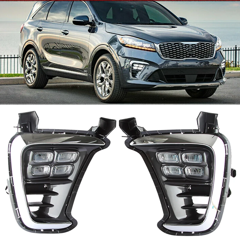 Pair Car Styling Accessories LED Foglights Daytime Running Lights For Kia Sorento 2019+ SX 4 Eyes DRL Fog Light
Pair Car Styling Accessories LED Foglights Daytime Running Lights For Kia Sorento 2019+ SX 4 Eyes DRL Fog Light