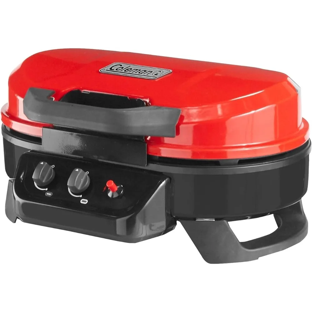 

Portable Tabletop Propane Grill, Gas Grill with 2 Adjustable Burners, Instastart Ignition, and 11,000 BTUs of Power