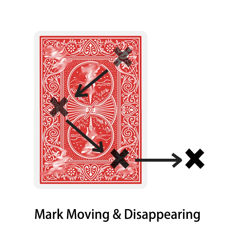 

X Mark Move and Disappear Magic Tricks Appear and Disappear Gimmick Illusions Card Magic Props Close up Street Magic Classic