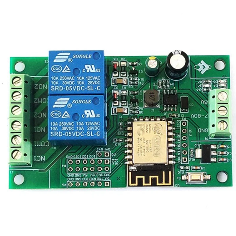 Акция! Релейный модуль Esp8266 Esp-12F Wi-Fi, 2-канальный сетевой переключатель 5 В/8-80 в для дистанционного управления приложением Arduino Ide Smart Home
Акция! Релейный модуль Esp8266 Esp-12F Wi-Fi, 2-канальный сетевой переключатель 5 В/8-80 в для дистанционного управления приложением Arduino Ide Smart Home
