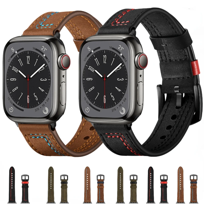 Leather strap For Apple watch Ultra 49mm 8 7 45mm 41mm High quality replacement wristband For iwatch 6 5 4 3 SE 44mm 40mm 42mm
Leather strap For Apple watch Ultra 49mm 8 7 45mm 41mm High quality replacement wristband For iwatch 6 5 4 3 SE 44mm 40mm 42mm