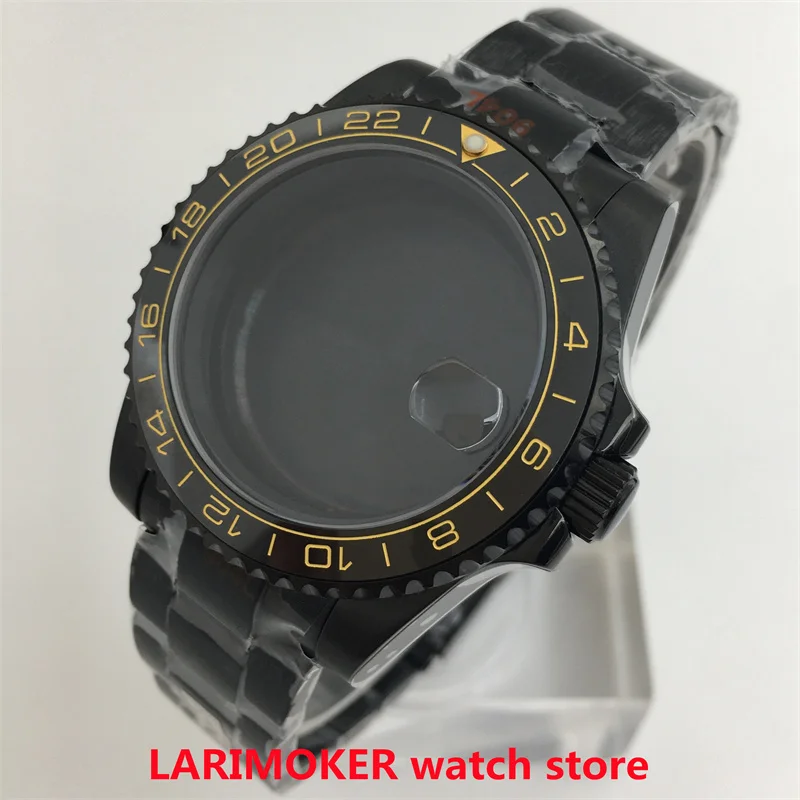 

BLIGER 40mm Black PVD Case Sapphire Glass Ceramic Bezel Fits NH35 NH36 ETA2824 2836 PT5000 Mingzhu DG 3804 Miyota 8205 Movement