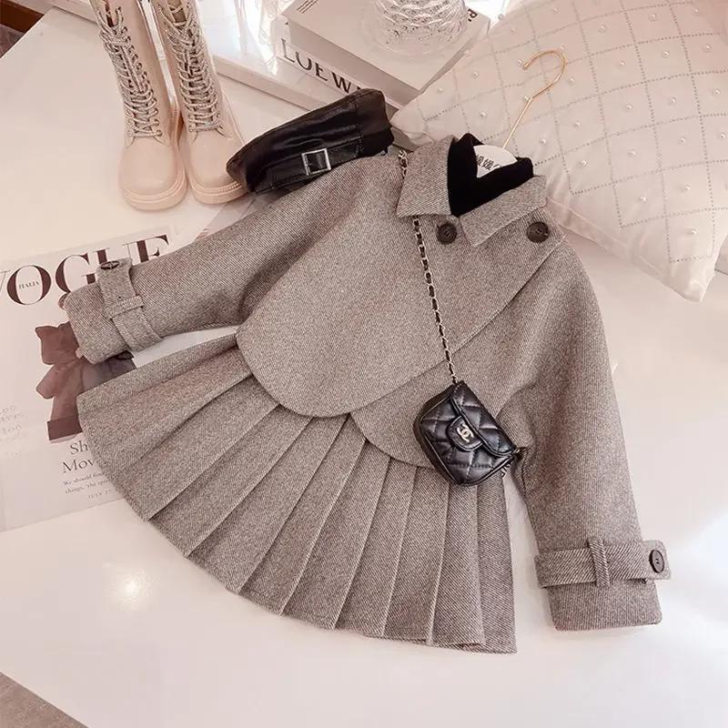 2-12Y Fashion Girls Princess 2pcs Clothes Set Autumn Winter Children Coat Outwear+Skirts Vintage Outfits Suit Kids Clothes
2-12Y Fashion Girls Princess 2pcs Clothes Set Autumn Winter Children Coat Outwear+Skirts Vintage Outfits Suit Kids Clothes