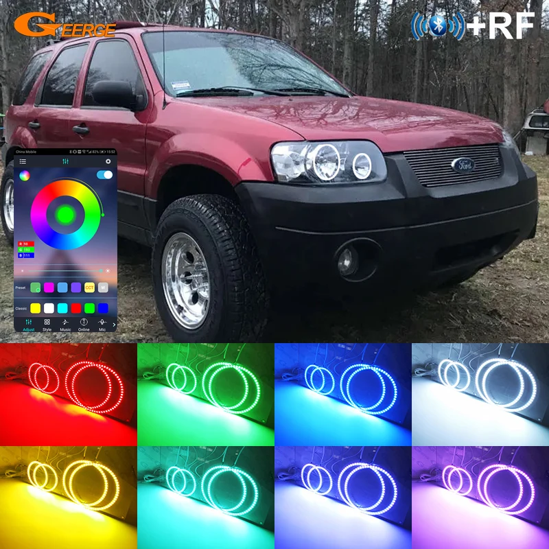 For FORD ESCAPE 2005 2006 2007 BT App RF Remote Control Multi-Color Ultra Bright RGB LED Angel Eyes Halo Rings Kit Light
For FORD ESCAPE 2005 2006 2007 BT App RF Remote Control Multi-Color Ultra Bright RGB LED Angel Eyes Halo Rings Kit Light