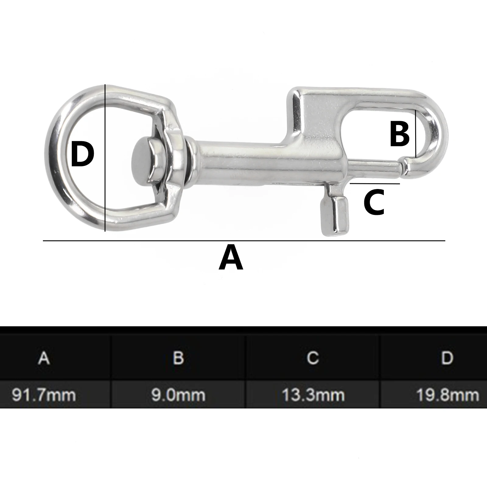 For Marine Hardware For Sports Equipment Bolt Snap Water Sports 316 Stainless Steel BCD Accessories Dive Equipment
For Marine Hardware For Sports Equipment Bolt Snap Water Sports 316 Stainless Steel BCD Accessories Dive Equipment