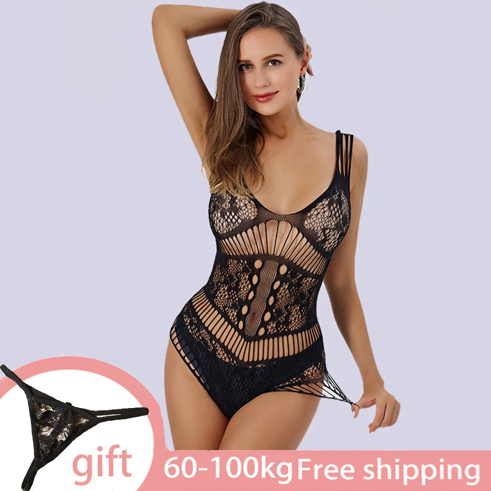 

100KG Bodysuit Fishnet tights sock sexy Underwear Intimate nightwear hot erotic Chemises Bodysuits Garter sexy lingerie women