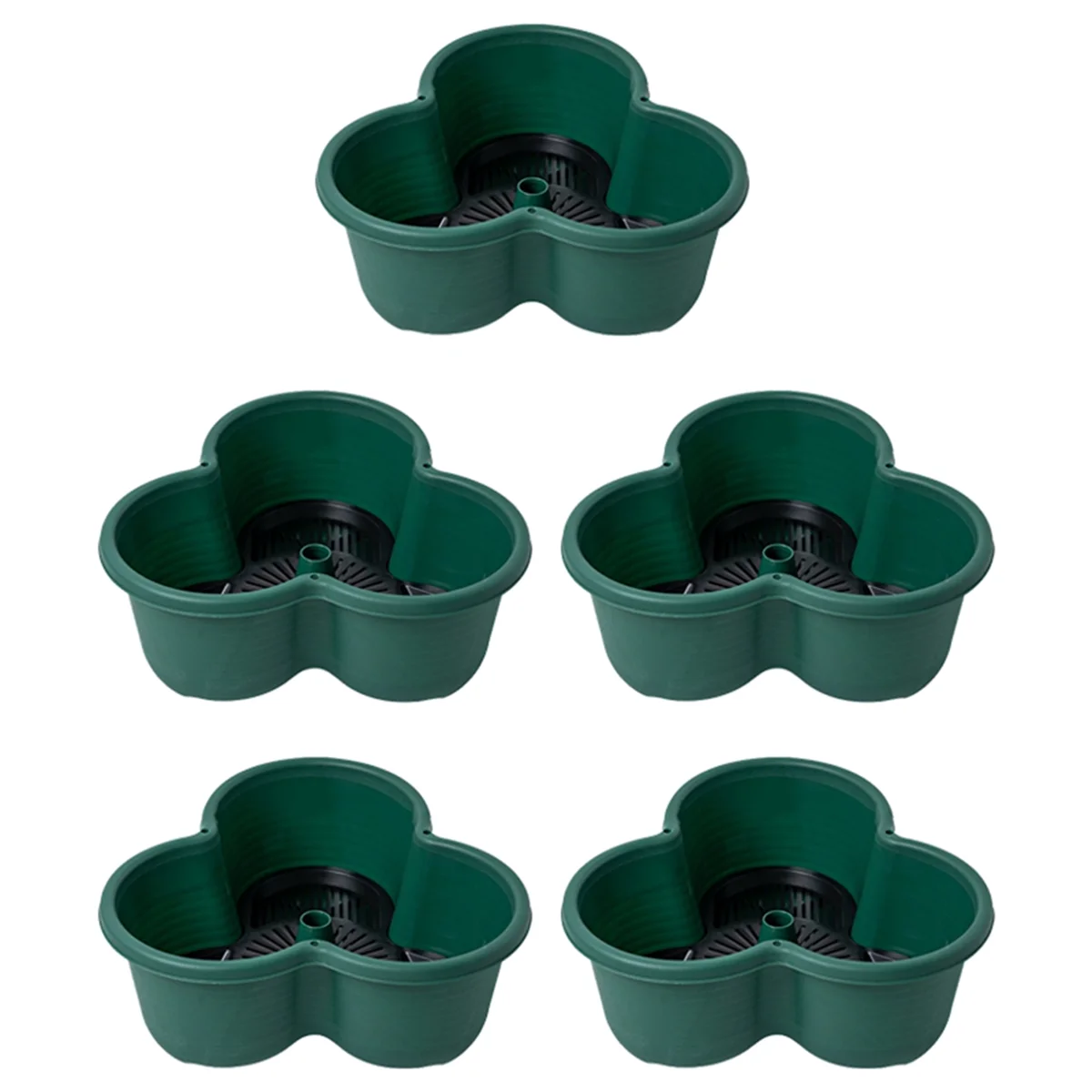 

Vertical Gardening Stackable Flower Pots, for Strawberries, Flowers, Vegetable,Three-Dimensional Flower Pots(5PCS)Green