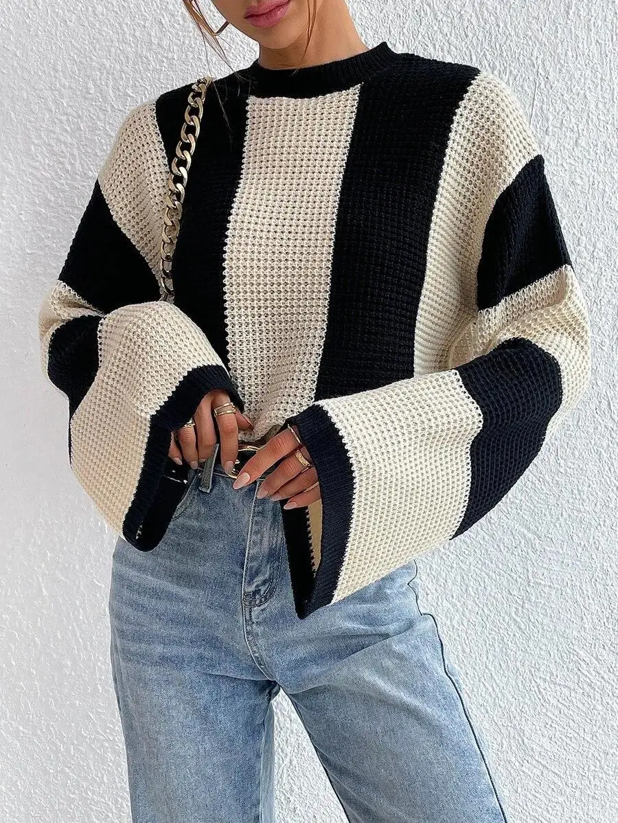 Formal Dressesy2K2024 Spring And Autumn Knitted Top With Round Neck Stripe Design, Unique Sweater Coat For Women
Formal Dressesy2K2024 Spring And Autumn Knitted Top With Round Neck Stripe Design, Unique Sweater Coat For Women