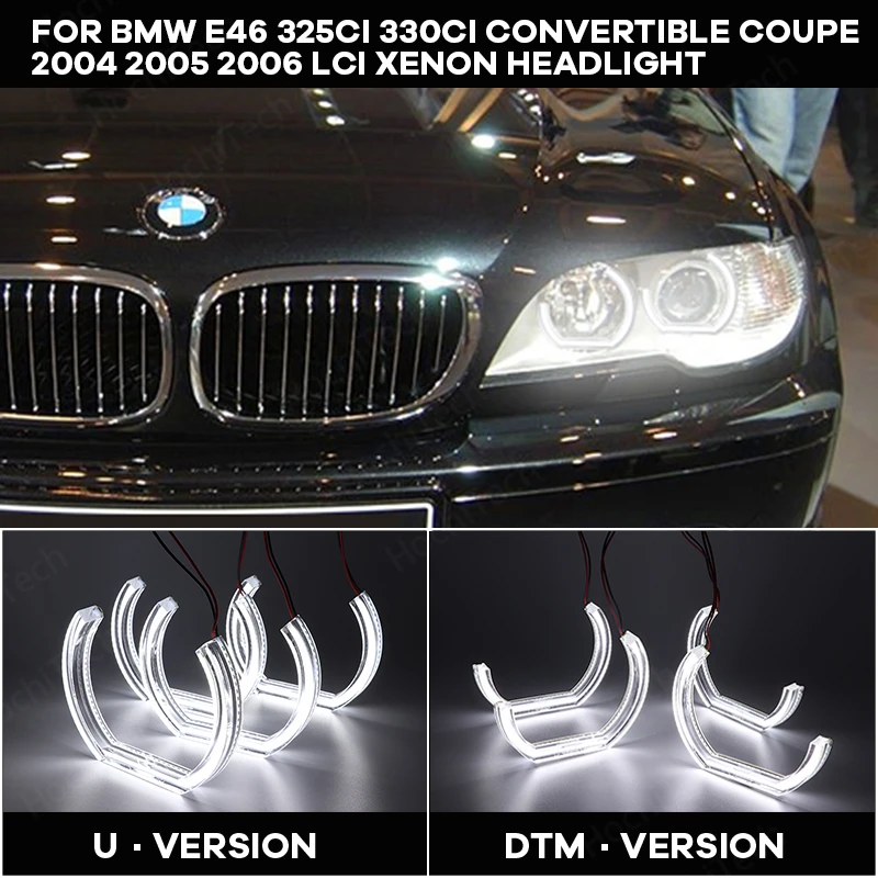 Day light LED Angel Eyes kit Cut Style Halo ring DTM U Shape Light White For BMW E46 325ci 330ci Coupe 04-06 LCI xenon headlight
Day light LED Angel Eyes kit Cut Style Halo ring DTM U Shape Light White For BMW E46 325ci 330ci Coupe 04-06 LCI xenon headlight