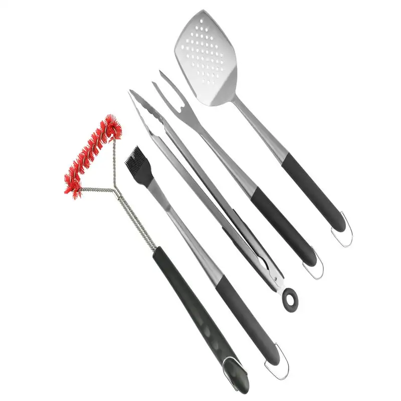 BBQ Grill & Clean 5pc Tools Set with Spatula, Tong, Basting Brush, BBQ Fork and Grill Brush
BBQ Grill & Clean 5pc Tools Set with Spatula, Tong, Basting Brush, BBQ Fork and Grill Brush