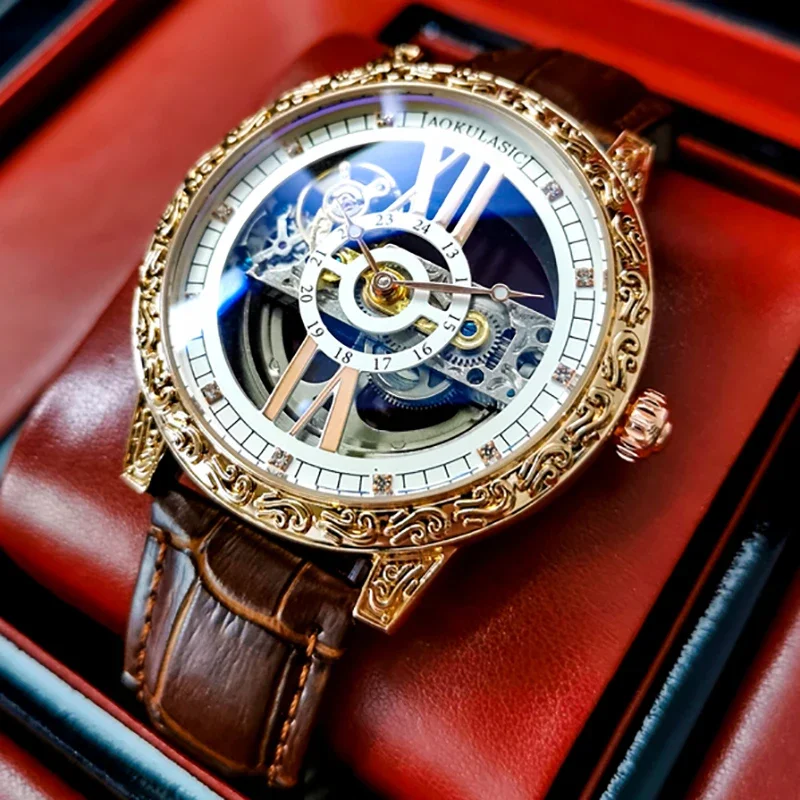 Aokulasic Men Watch Automatic Self-wind Luxury Brand Mechanical Watches Mens Hollow Waterproof Retro Wristwatch Reloj Hombre
Aokulasic Men Watch Automatic Self-wind Luxury Brand Mechanical Watches Mens Hollow Waterproof Retro Wristwatch Reloj Hombre