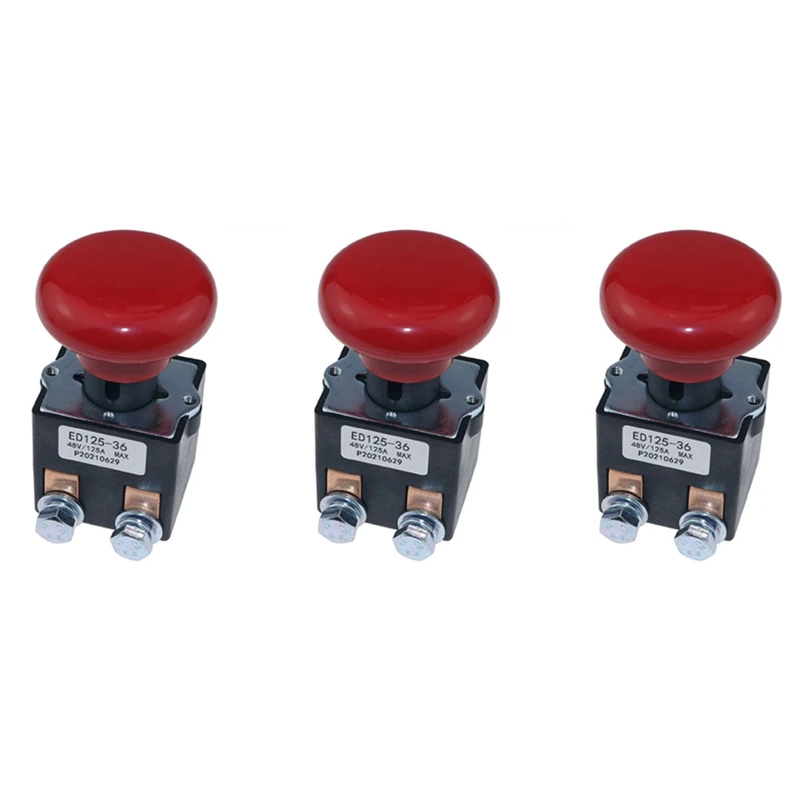 3X ED125-36 48V 125A Emergency Disconnect Stop Switch For Big Joe EZ30 E30 D40 111551000800 Electric Forklift Stacker
3X ED125-36 48V 125A Emergency Disconnect Stop Switch For Big Joe EZ30 E30 D40 111551000800 Electric Forklift Stacker