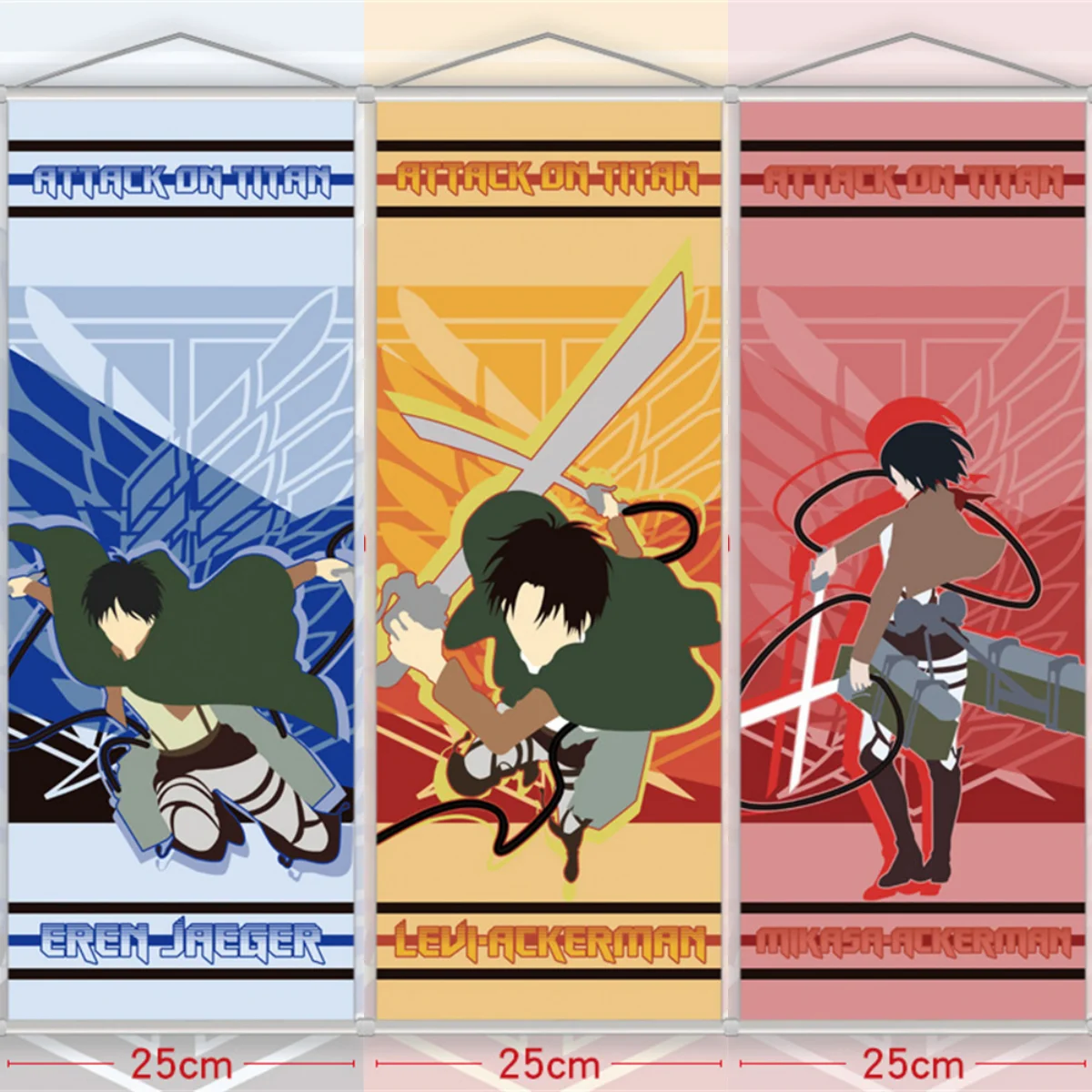 Anime Attack on Titan Hanging Painting Eren Jager Levi Ackerman Wall Poster Home Bedroom Decoration Gift 25X70
Anime Attack on Titan Hanging Painting Eren Jager Levi Ackerman Wall Poster Home Bedroom Decoration Gift 25X70