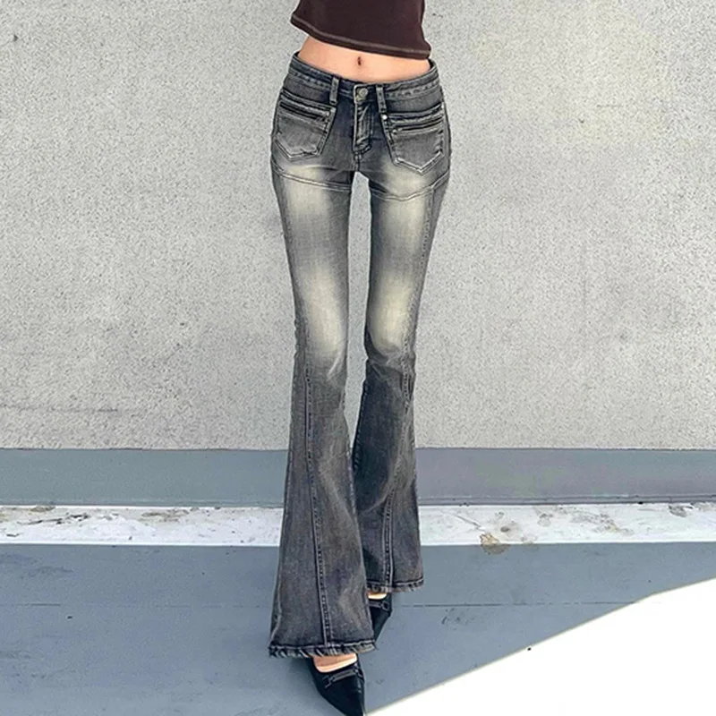 Low Waist Washed Flared Jeans 2024 Girl Pocket Split Line Slim Fit Casual Denim Pants for Women Y2k Woman Clothing Women's
Low Waist Washed Flared Jeans 2024 Girl Pocket Split Line Slim Fit Casual Denim Pants for Women Y2k Woman Clothing Women's