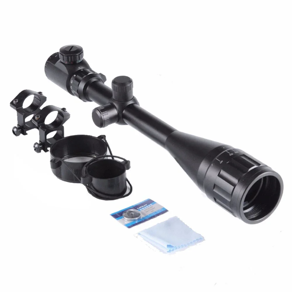 Tactical 6-24x50 AOE Rifle Scope Green red dot light Sniper Gear Hunting Optical sight Spotting scope for rifle hunting
Tactical 6-24x50 AOE Rifle Scope Green red dot light Sniper Gear Hunting Optical sight Spotting scope for rifle hunting