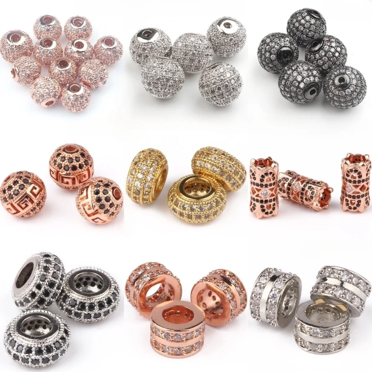 Micro Pave Zircon Beads Heart Round Shape Beads Diy Bracelet Necklace Design Jewelry Crafts Charms Fashion Making Accessories
Micro Pave Zircon Beads Heart Round Shape Beads Diy Bracelet Necklace Design Jewelry Crafts Charms Fashion Making Accessories