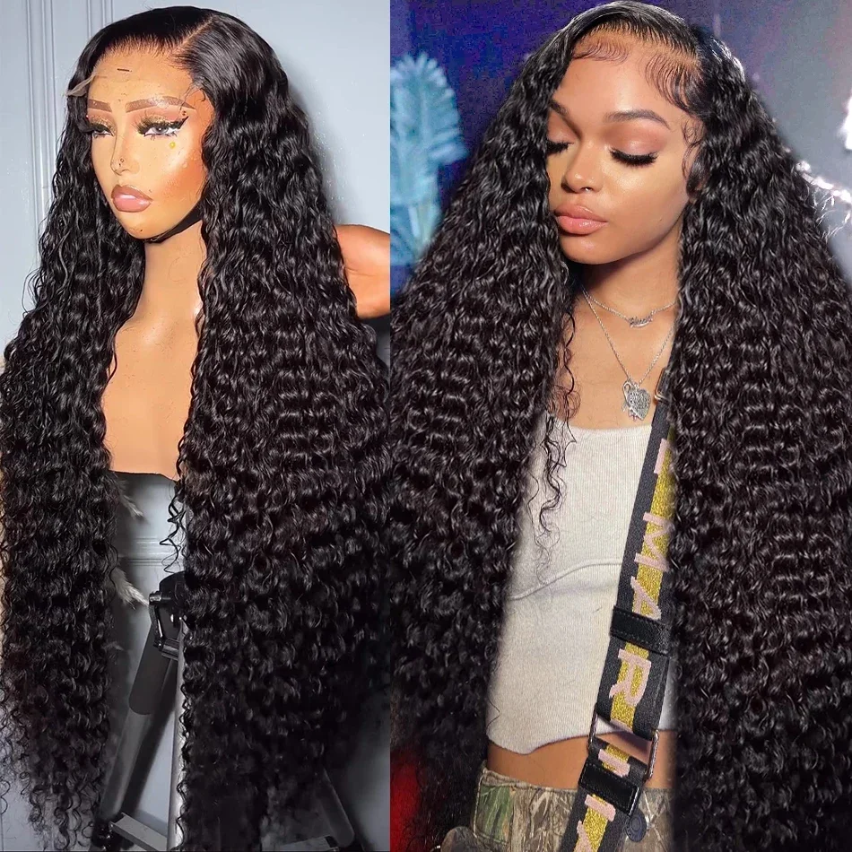 

250% Loose Deep Wave 13x6 HD Lace Frontal Wig Brazilian 30 32 Inch Transparent 13x4 Curly Lace Frontal Human Hair Wigs For Women