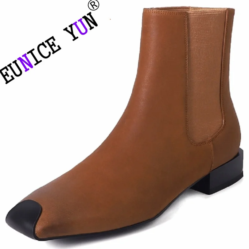 【EUNICE YUN】vintage Genuine Leather boots 2023 new square head flat bottom casual Chelsea short women dark handmade shoes 33-40
【EUNICE YUN】vintage Genuine Leather boots 2023 new square head flat bottom casual Chelsea short women dark handmade shoes 33-40