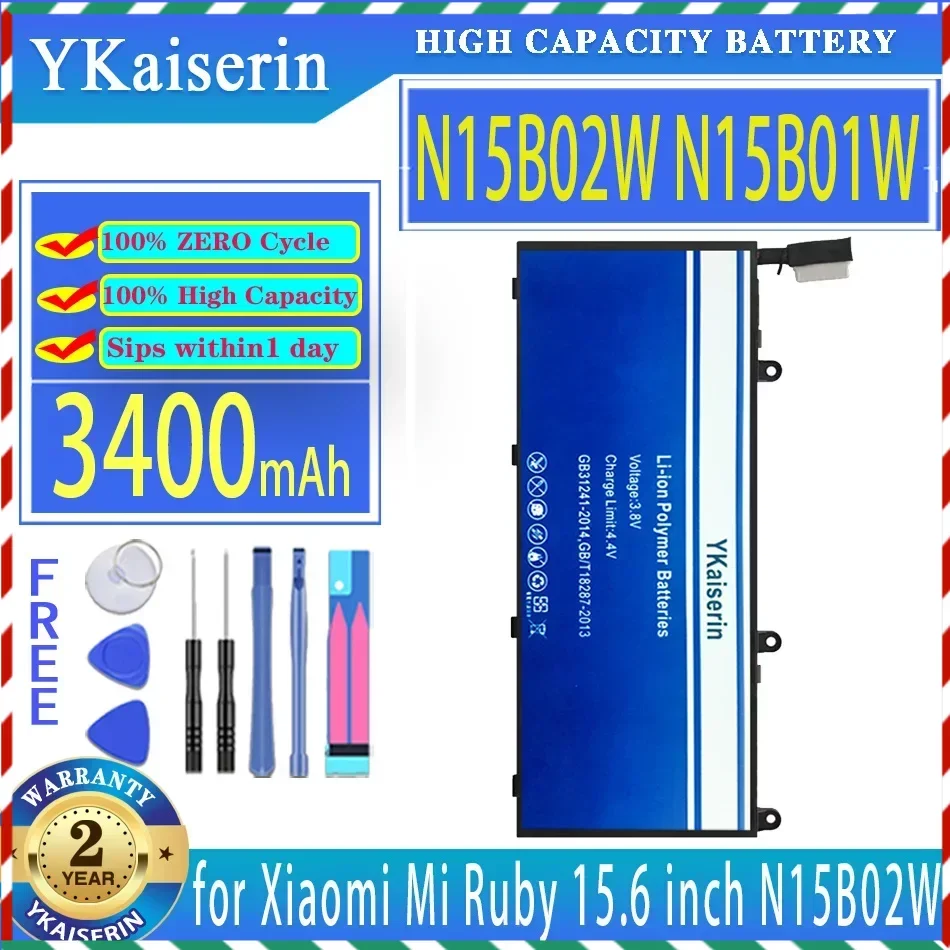 YKaiserin 3400mAh Replacement Battery N15B01W for Xiaomi Mi Ruby 15.6 inch Timi TM1703 TM1802-AD/N/C Notbeook N15B02W
YKaiserin 3400mAh Replacement Battery N15B01W for Xiaomi Mi Ruby 15.6 inch Timi TM1703 TM1802-AD/N/C Notbeook N15B02W