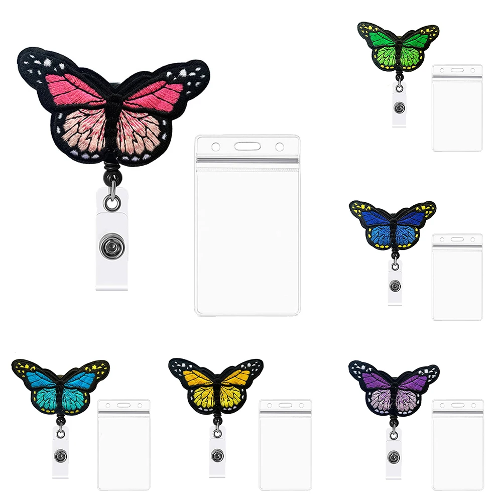 8colors Creative Embroidery Butterfly Retractable Nurse Badge Reel Clip Badge Holder Student ID Card Holder School Office Supply
8colors Creative Embroidery Butterfly Retractable Nurse Badge Reel Clip Badge Holder Student ID Card Holder School Office Supply