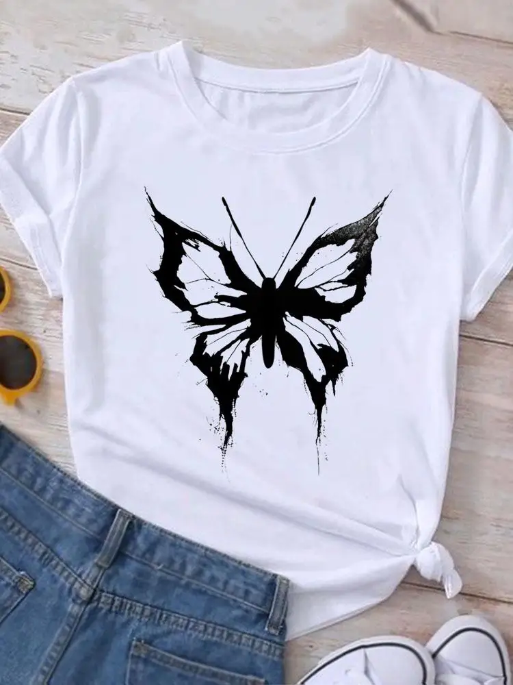 Graphic T Shirt Summer Casual Clothing Short Sleeve Women Butterfly Watercolor 90s Print Fashion Clothes Tee T-shirt Female Top
Graphic T Shirt Summer Casual Clothing Short Sleeve Women Butterfly Watercolor 90s Print Fashion Clothes Tee T-shirt Female Top