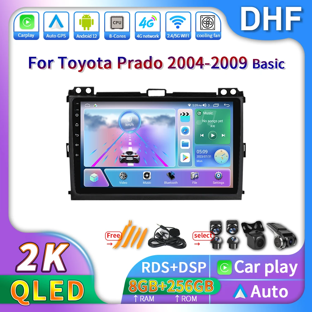 2K Android 12 Multimedia player For Toyota Prado 2004 2005 2006 2007 2008 2009 Carplay Car Radio Support 4G Wifi GPS Navigation
2K Android 12 Multimedia player For Toyota Prado 2004 2005 2006 2007 2008 2009 Carplay Car Radio Support 4G Wifi GPS Navigation