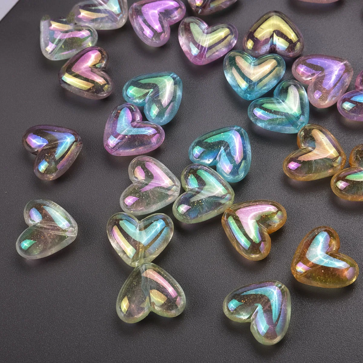 100pcs 18*16mm AB Glitter Transparent Colors Acrylic Love Hearts Jewelry Beads Fit Bracelet Necklace Earring Ornament Accessory
100pcs 18*16mm AB Glitter Transparent Colors Acrylic Love Hearts Jewelry Beads Fit Bracelet Necklace Earring Ornament Accessory