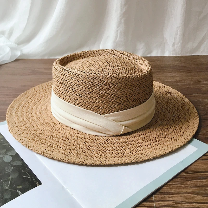 

2024 Summer Hat for Women Men Panama Straw Hats Travel Beach Sun Hat Wide Brim Fedora Jazz Hat UV Protection Female Holiday Hats