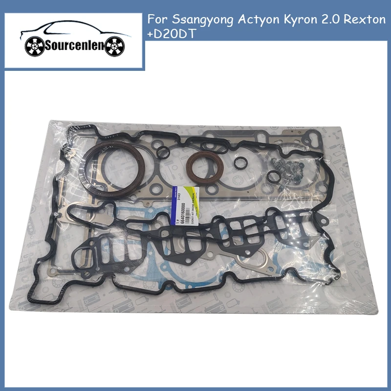 

Brand New Genuine Engine Overhual Gasket Kit Rebuilding Kits 6640100001 For Ssangyong Actyon Kyron 2.0 Rexton +D20DT 6640160000