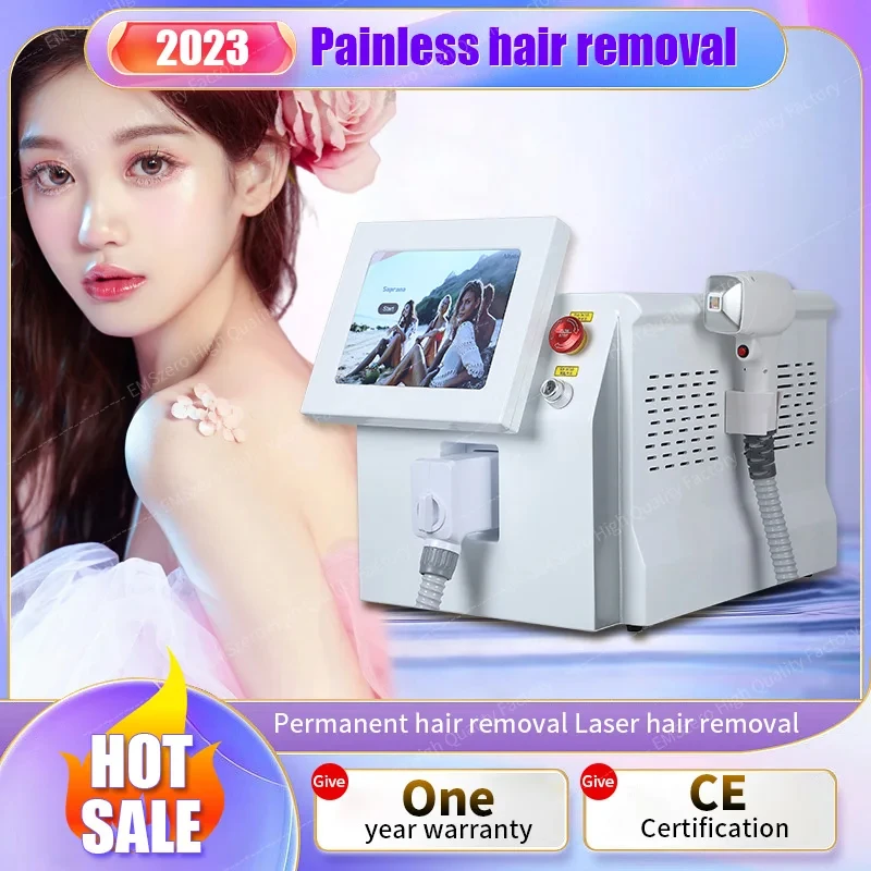 

Диодный Лазерный Аппарат для удаления волос 808 нм, 755, 1064 александрит, безболезненный лазерный эпилятор с постоянной охлаждающей головкой